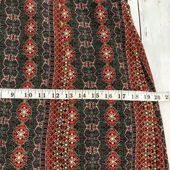 Forever 21 Floral Front Tie Boho Maxi Dress  Size Large - Picture 13 of 13